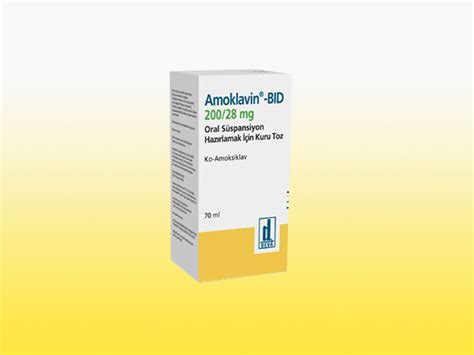Deva İlaç Amoklavin BID Şurup 200/28 mg 100 ml