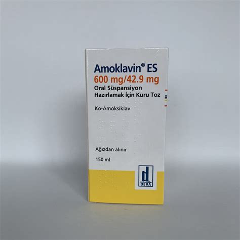 Deva İlaç Amoklavin Es Şurup 600/42.9 mg 100 ml