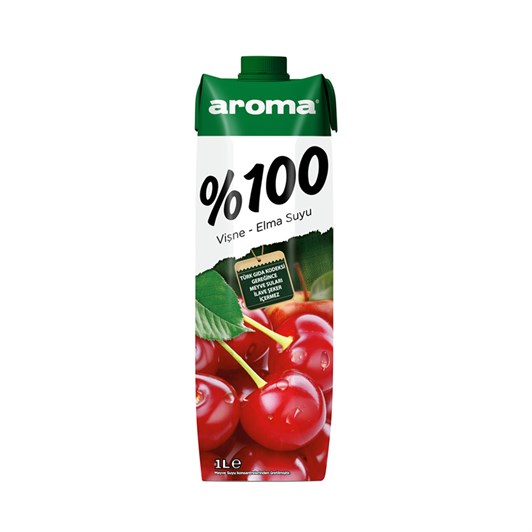 Aroma %100 Vişne Elma Nektarı 1 lt