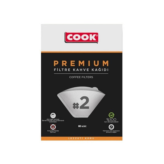 Cook Premium Filtre Kahve Kağıdı 80 li No-2