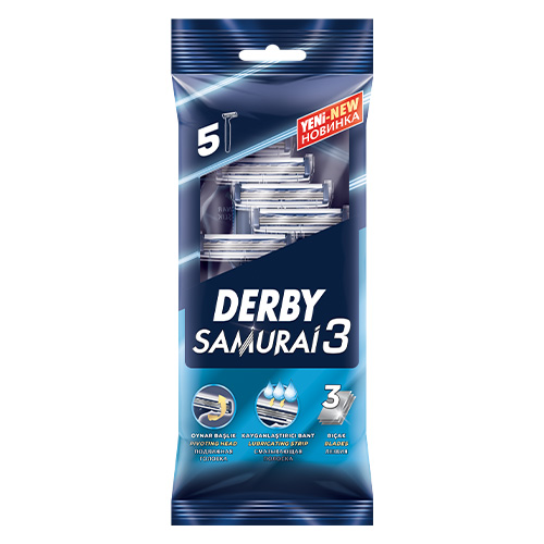 Derby Samurai 3 Tıraş Bıçağı (5'li)