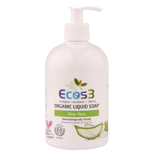 Ecos3 Aloe Vera Özlü Organik Sıvı Sabun 500 ml