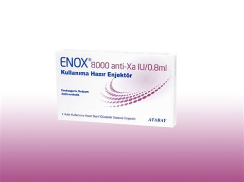 Atabay İlaç Enox 8000 Anti-XA IU/0.8 ml 20 Enjektör