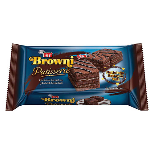 Eti Browni Patisserie Çikolata Kremalı & Çikolara Soslu Kek (165 g)