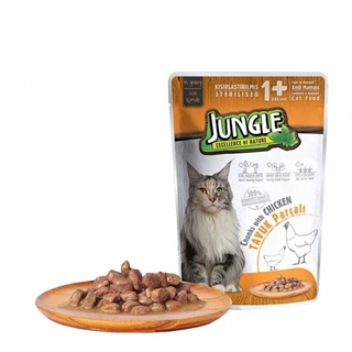 Jungle Pouch Yetişkin Kedi Maması Tavuk Parçalı 100 Gr