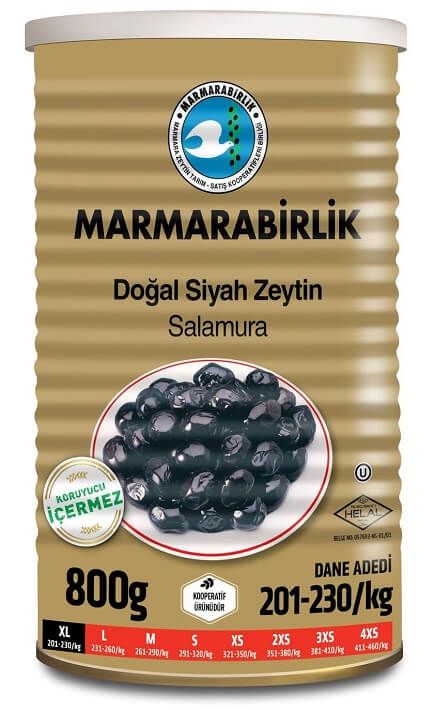 Marmarabirlik Siyah Zeytin XL Boy 800 Gr
