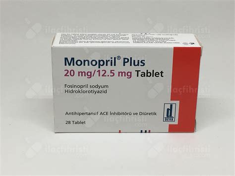 Deva İlaç Monopril Plus 20/12.5 mg 28 Tablet