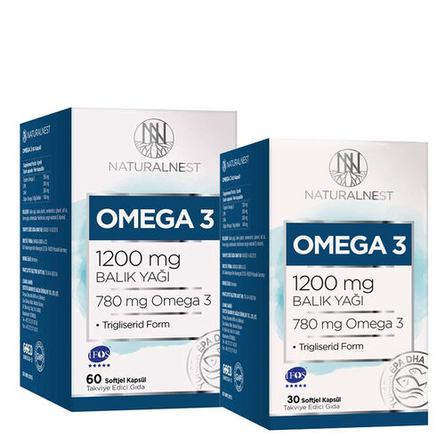 Naturalnest Omega 3 Takviye Edici Gıda 90 Kapsül - Avantajlı Paket