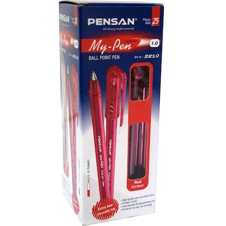 Pensan My Pen Tükenmez Kalem Kırmızı 25 Adet