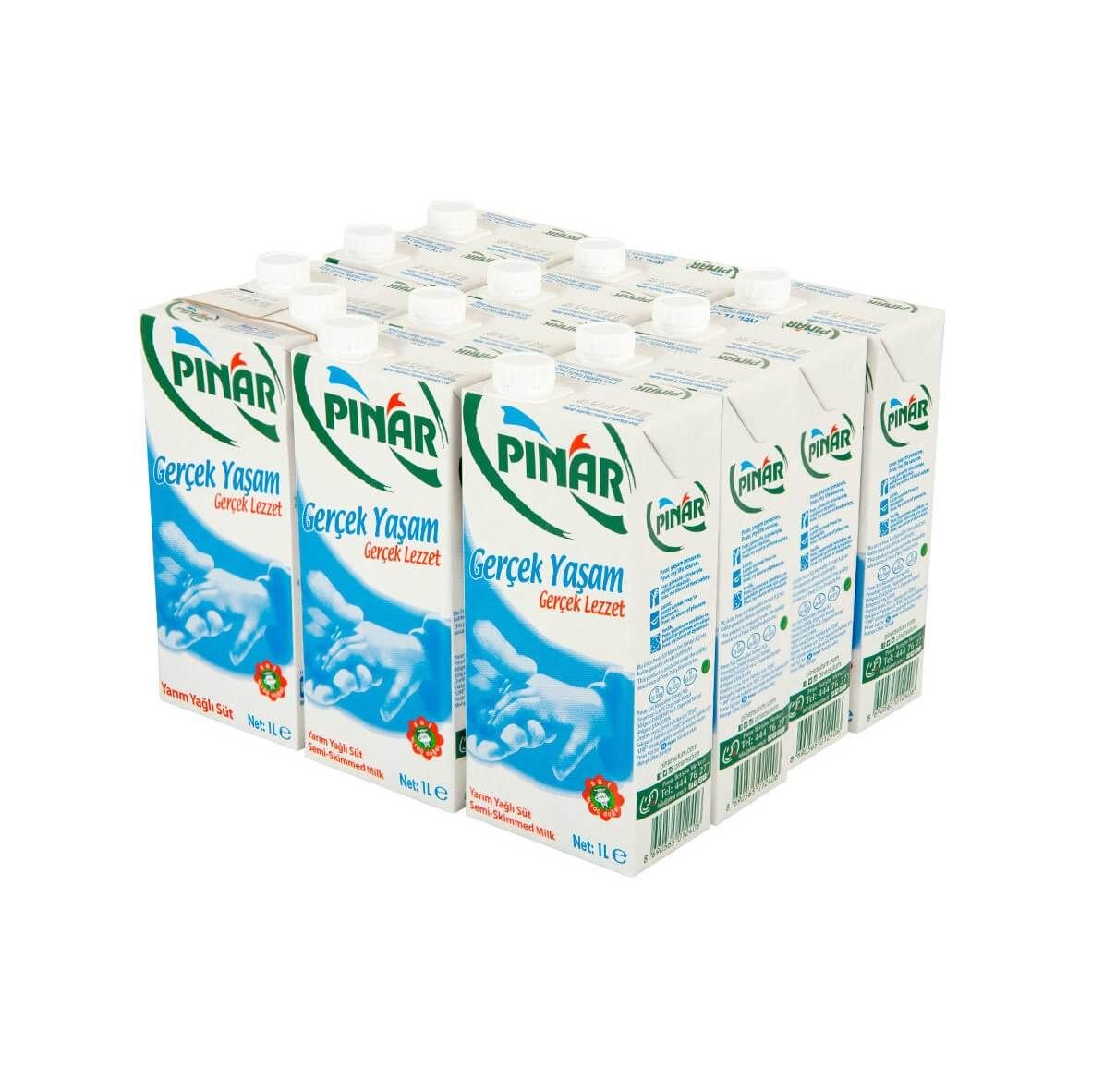 Pınar Süt Yarım Yağlı 1 Lt x 12 Adet