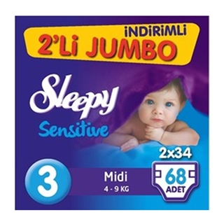 Sleepy Çocuk Bezi Natural Midi 2 Lı Jumbo