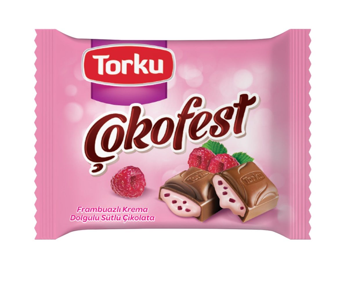 Torku Çokofest Frambuazlı Çikolatalı 60 Gr x 6 Adet