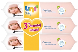 Uni Baby Cream Paket Islak Havlu Avantaj Paket 3'lü