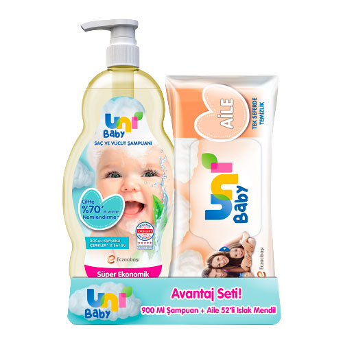 Uni Baby Şampuan & Mendil Paketi (2 Ürün)