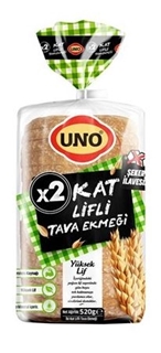 Uno İki Kat Tahıllı Tava Ekmek 550 Gr