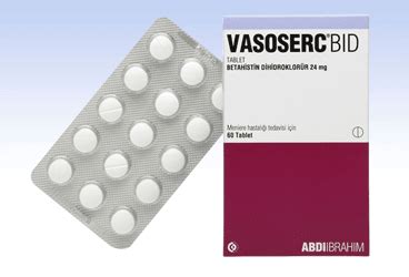 Abdi İbrahim İlaç Vasoserc Bid 24 mg 60 Tablet