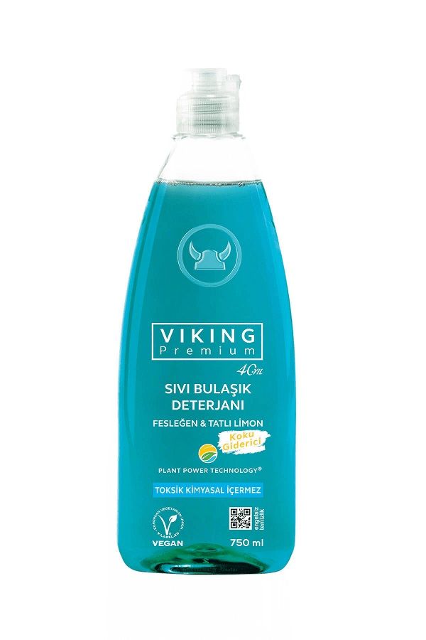 Viking Premium Sıvı Bulaşık Deterjanı Fesleğen Tatlı Limon 750 Ml